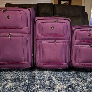 Luggage Set - Purple - 3-piece